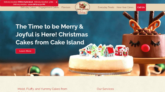 Cake Island - Web Development Services - Qik.Digital