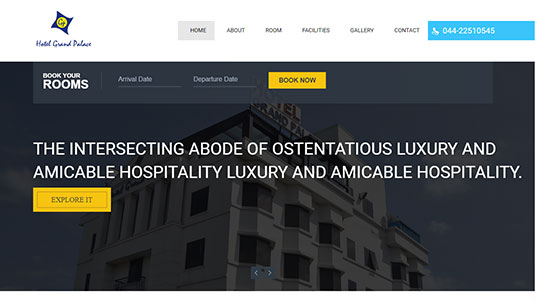 Hotel Grand Palace - Qik.Digital - Digital Marketing Services